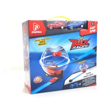 PULL BACK RACING CAR BOWL TRACK SET WITH 2 CARS