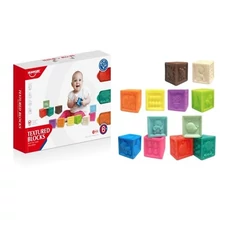 TEXTURED BLOCKS,12PCS