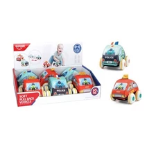 SOFT PULL BACK VEHICLE 6PCS, 2ASST MIXED