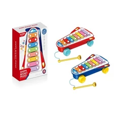MUSICAL ROCKET PIANO, RED/BLUE MIXED