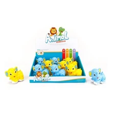 FRICTION ELEPHANT,YELLOW/BLUE MIXED,8PCS/BOX