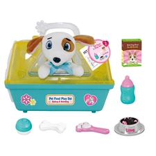 PLUSH DOG WITH PET FOOD SET