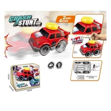  CRASH STUNT CAR, PICKUP TRUCK, RED