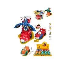 FRICTION CAR,10PCS ROBOT DEFORMATION CAR