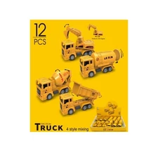 PULL BACK CAR,12PCS ENGINEERING VEHICLE CAR