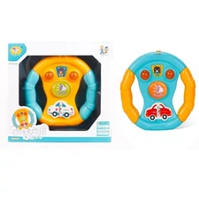 BABY TOYS,MUSIC STEERING WHEEL(ORANGE/BLUE MIXED)