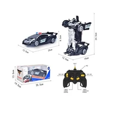 2.4G 1:14 SOUND CONTROL DEFORMATION R/C POLICE CAR