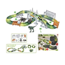 144PCS TRACK+2CARS,2DINO,BRIDGE