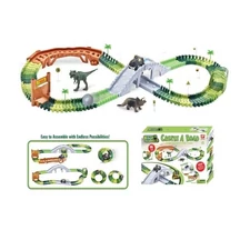 96PCS TRACK+1CAR,2DINOS,1BRIDGE