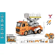 1:12 DIY FRICTION AMBULANCE TRUCK,W/SOUND LIGHTS,57PCS