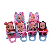 9” RUBBER DOLL W/ LACRIMATION & ACCESSORIES & 4 SOUNDS IC, 3 ASST