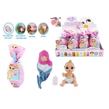 6” SOLID BODY PEEING DOLL W/ ACCESSORIES, 12 PCS