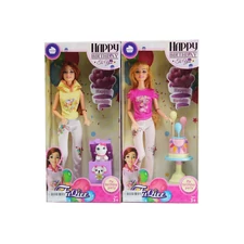 11.5” JOINTS BODY DOLL W/ ACCESSORIES, 2 ASST