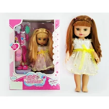 36 CM SOFT PLASTIC DOLL W/ENGLISH IC (2 COLOR MIXED)