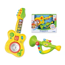 2 IN 1 TRUMPET & GUITAR (YELLOW/GREEN 2 COLOR)