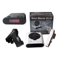 SHOOTING ALARM CLOCK W/ BLACK&WHITE