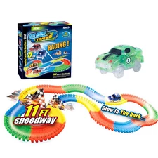 144 PCS GLOW IN THE TRACKS W/1 PCS 5 LED LIGHT CAR