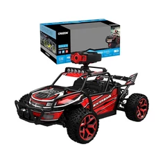 2.4 GHZ 1:18 RC FOUR-DRIVE OFF-ROAD VEHICLE W/CAMERA, RED/GREEN