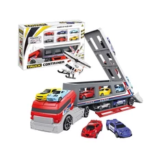 SLIDE WHELL TRUCK CONTAINER W / 1 PCS PLANE + 6 PCS CAR