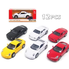 1:32 PULL BACK BENTLEY + PORSCHE METAL CAR MODEL W / LIGHT, SOUND, OPEN THE DOOR, 4 COLOR (RED + BLACK + WHITE + YELLOW), 2 ASST MIXED