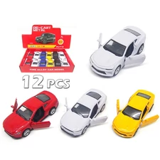 1:32 PULL BACK CHEVROLET + JUGHEAD METAL CAR MODEL W / OPEN THE DOOR + SOUND, LIGHT, 3 COLOR (RED/YELLOW/WHITE), 2 ASST, 12 PCS / BOX