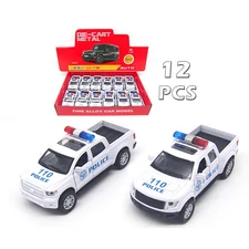 1:32 PULL BACK METAL PICKUP CAR MODEL W / OPEN THE DOOR, WHITE, 2 ASST MIXED, 12 PCS/BOX