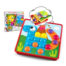 COLOR COGNITIVE ART PLATE (46 BUTTONS + 10 PAPER CARDS)