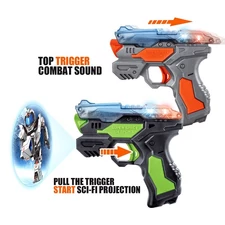 B/O GUN W / LIGHT, PROJECTION, SOUND, 2 COLOR MIXED