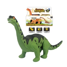 B/O DINOSAUR W / LIGHT, WALK (YELLOW, GREEN MIXED)