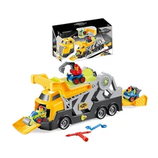 DIY TRUCK W / MUSIC, FRICTION FUNCTION, YELLOW