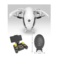 2.4 GHZ R/C QUADCOPTER W/0.3 MP CAMERA, WHITE/BLACK