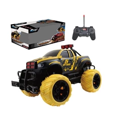 1:16 27 MHZ RC 4 CH RALLY CAR W/BATTERY, YELLOW