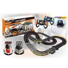 RC TRACK RACING W/12V ADAPTER + 2 PCS CAR