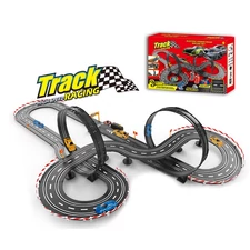 WIRE CONTROL HIGH SPEED RACING TRACK W / 2 PCS 1:43 CAR, CHARGER, 2 PCS CONTROLLER