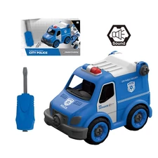 DIY BUILDING BLOCKS CITY POLICE CAR W/IC+SOUND