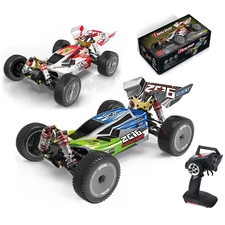 1:14 ELECTRIC & REMOTE CONTROL FOUR-WHEEL DRIVE RACING CAR (ALLOY METAL) RED/ GREEN MIXED