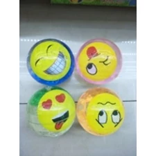 Glitter bouncy ball - smile