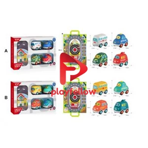 FUN SLIDE CARTOON CAR,4PCS,
