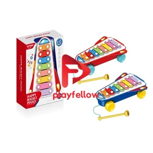 MUSICAL ROCKET PIANO, RED/BLUE MIXED