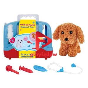 BROWN PLUSH DOG WITH FIRST AID SET