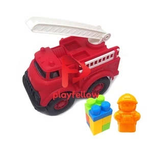 Cartoon car Bricks vehicle Fire Engine