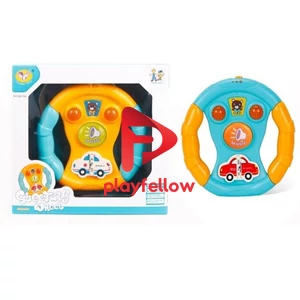 BABY TOYS,MUSIC STEERING WHEEL(ORANGE/BLUE MIXED)