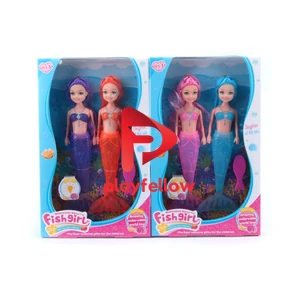 19.5 CM MERMAID W/ LIGHT & ACCESSORIES & INCLUDED BATTERY, 2 PCS/ 2 ASST