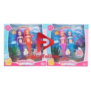 19.5 CM MERMAID W/ LIGHT & ACCESSORIES & INCLUDED BATTERY, 2 PCS/ 2 ASST