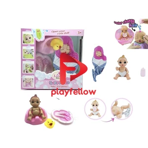 6” SOLID BODY PEEING DOLL W/ ACCESSORIES