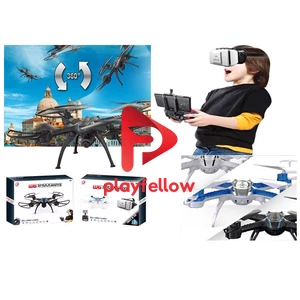 2.4 GHZ 6 CH QUADCOPTER W/3D GLASSES, 2 MP WIFI CAMERA (BLACK/WHITE)