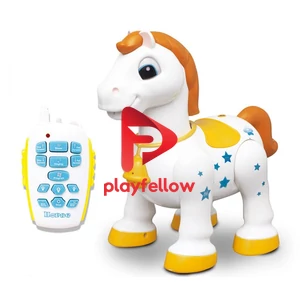 RC HORSE W/INTELLIGENCE FUNCTION (YELLOW/BLUE)