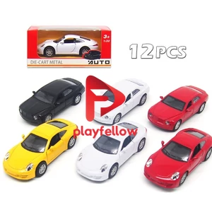 1:32 PULL BACK BENTLEY + PORSCHE METAL CAR MODEL W / LIGHT, SOUND, OPEN THE DOOR, 4 COLOR (RED + BLACK + WHITE + YELLOW), 2 ASST MIXED