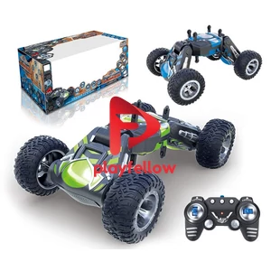 1:6 2.4 GHZ RC DISTORTION CAR W/BATTERY, BLUE/GREEN MIXED