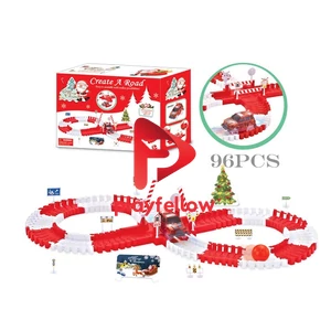 96 PCS TRACK W/1 PCS 5 LED LIGHT CAR (CHRISTMAS)